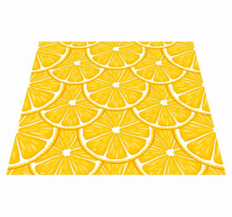 Kitchen vinyl carpet with orange design - TenStickers