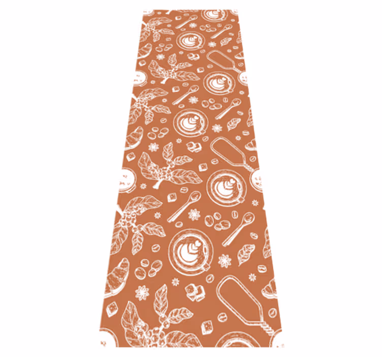 Kitchen vinyl carpet coffee seamless design - TenStickers