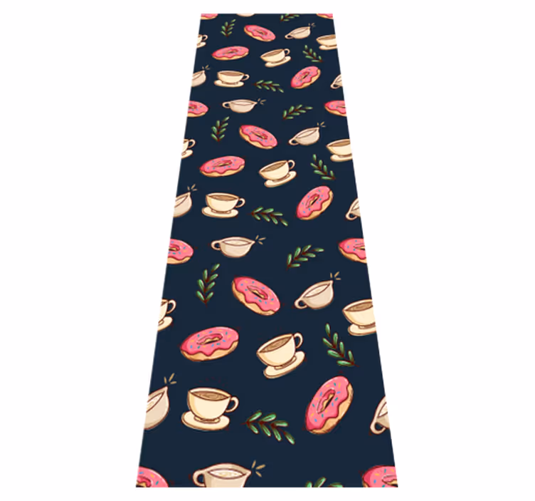 Kitchen vinyl carpet with desserts and coffee design - TenStickers