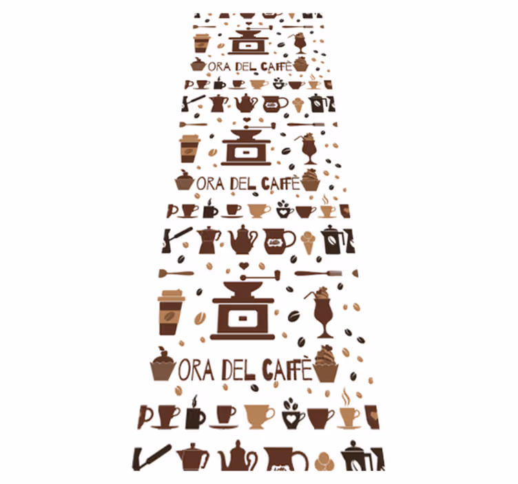 Kitchen vinyl carpet coffee break - TenStickers
