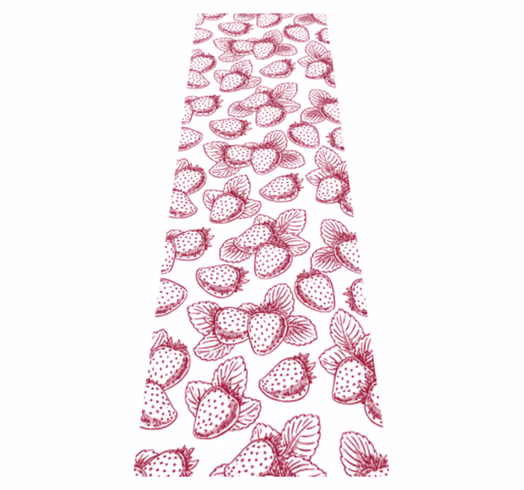 Kitchen vinyl carpet with cute seamless strawberry pattern - TenStickers