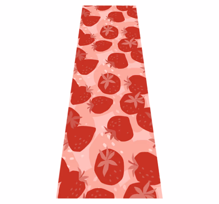 Kitchen vinyl carpet with abstract seamless red strawberries - TenStickers