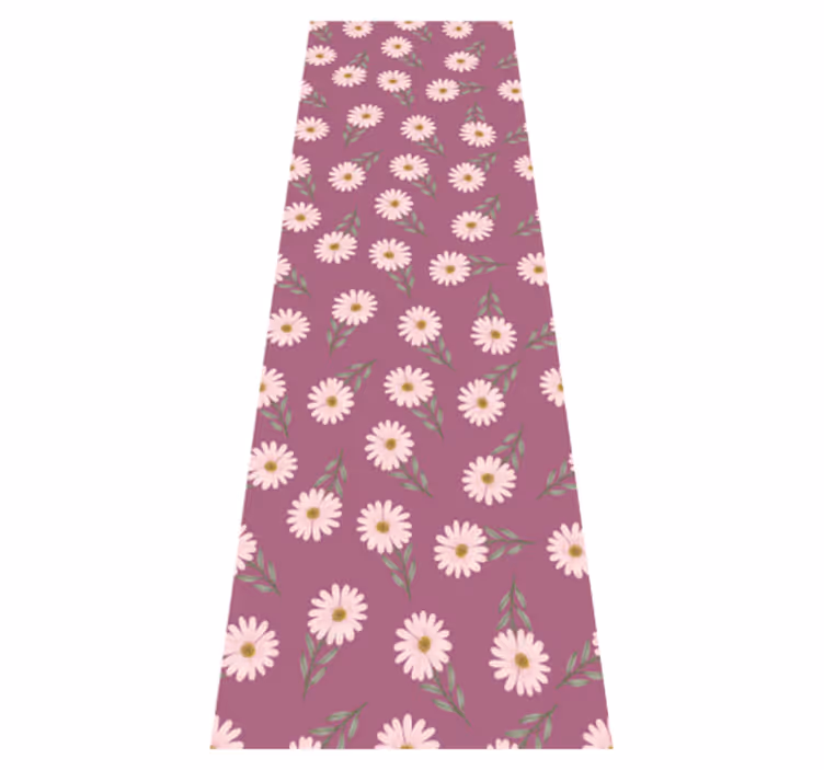 Kitchen vinyl carpet little pink daisies design - TenStickers