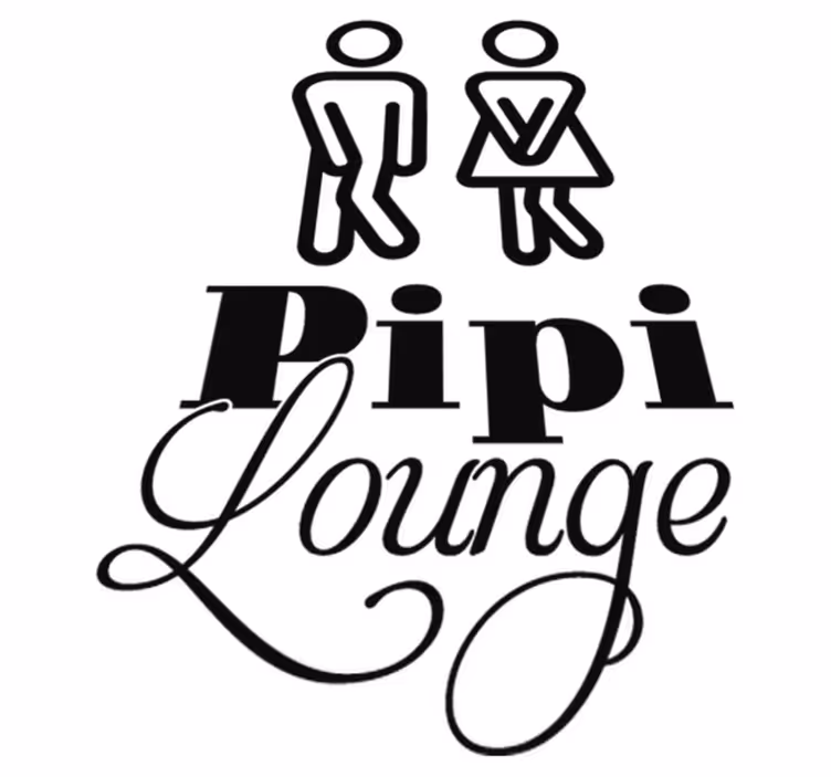 Bathroom vinyl carpet pipi lounge - TenStickers