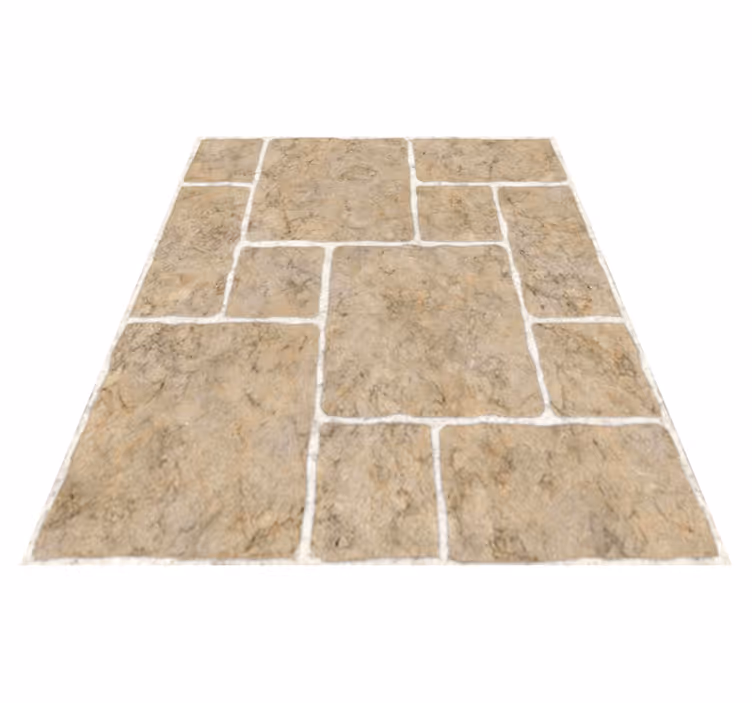Bathroom vinyl carpet in beige stone design - TenStickers