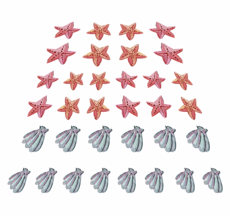 Bathroom vinyl carpet starfish - TenStickers