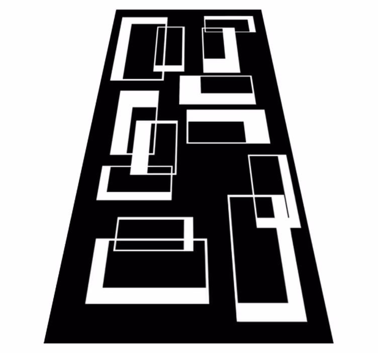 Bathroom vinyl carpet in minimalistic rectangles - TenStickers