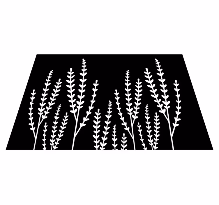 Bathroom vinyl carpet in black and white spikes - TenStickers