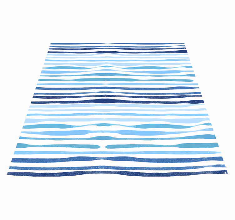 Bathroom vinyl carpet with blue vertical stripes - TenStickers