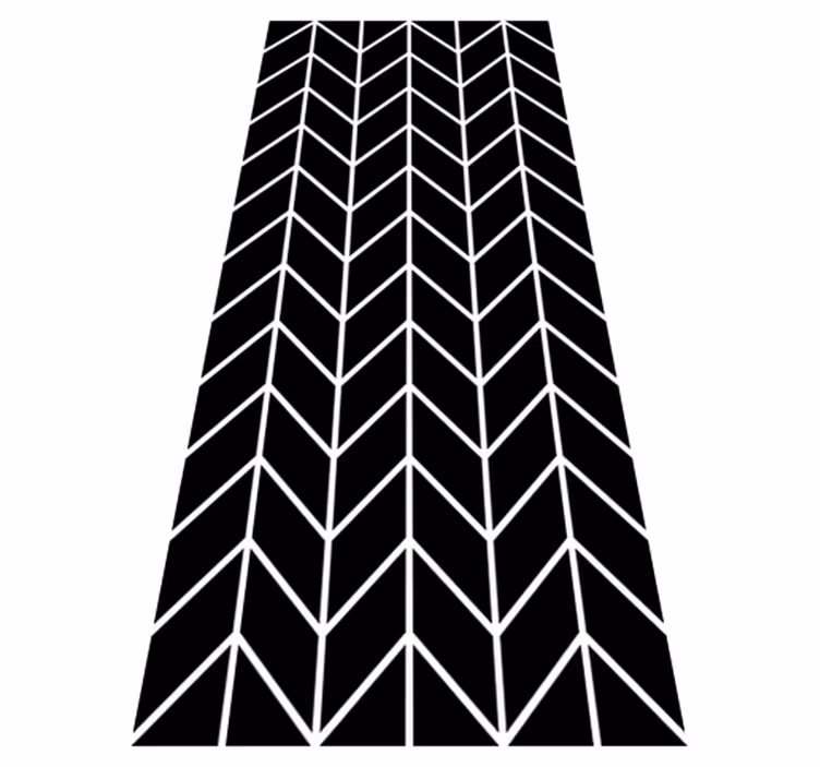 Bathroom vinyl carpet with geometric arrows design - TenStickers