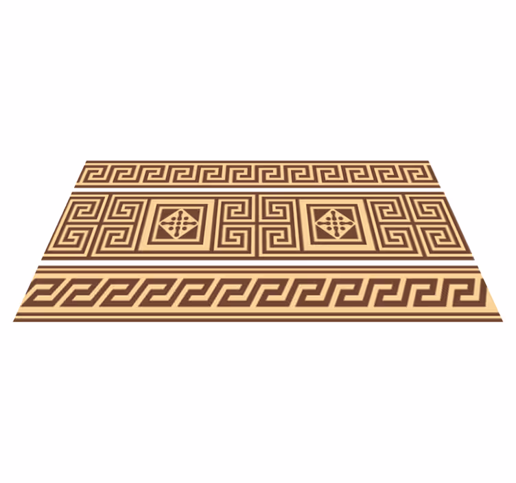 Bathroom vinyl carpet with greek pattern - TenStickers