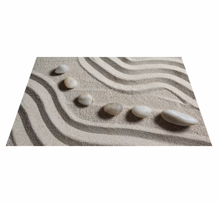 Bathroom vinyl carpet zen path sand vinyl - TenStickers