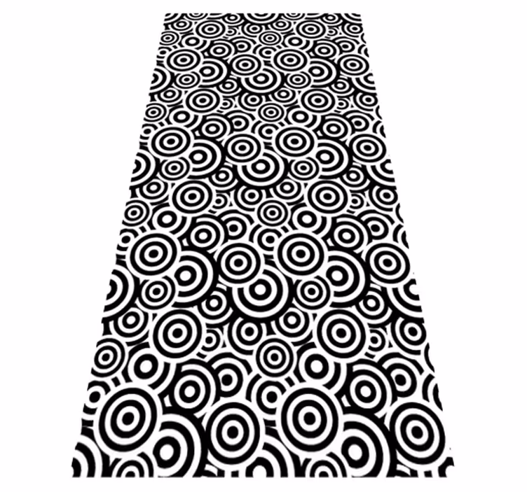 Bathroom vinyl carpet with circular design - TenStickers