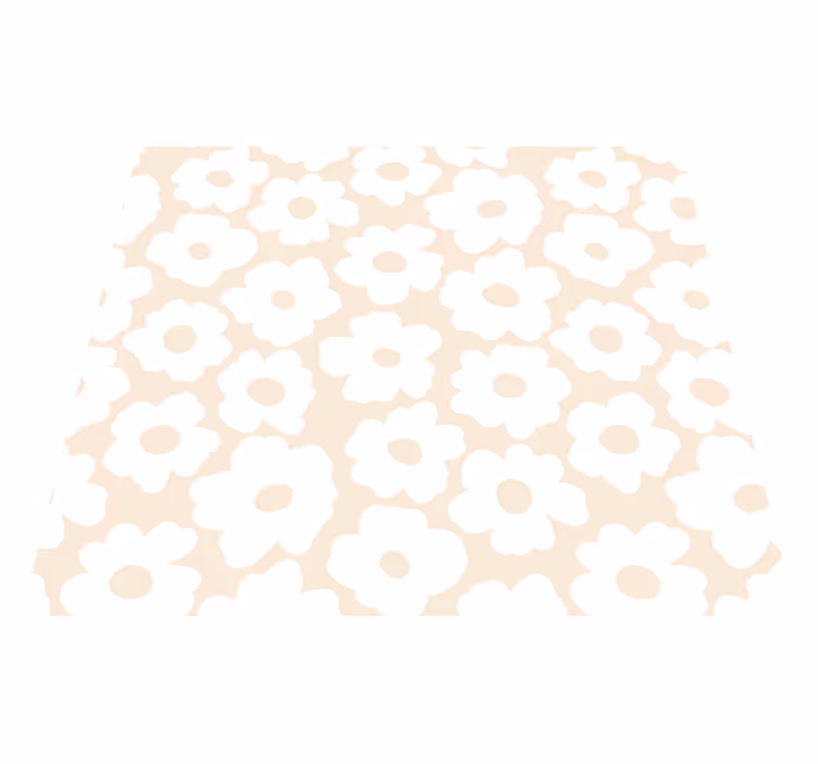 White poppy floral vinyl carpet - TenStickers