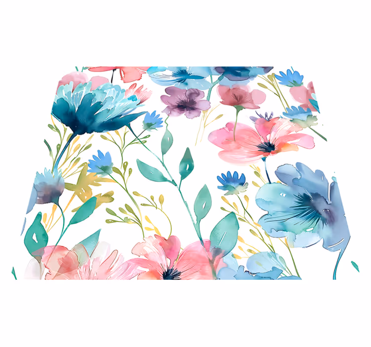 Floral vinyl carpet wildflowers in summer - TenStickers