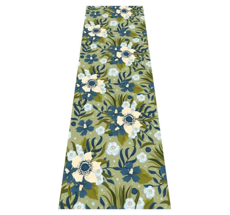 Floral vinyl carpet with nature-inspired design - TenStickers