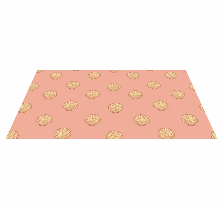 Floral vinyl carpet with seashell pattern design - TenStickers