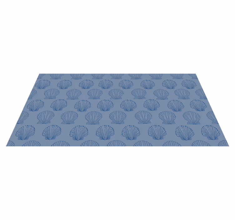 Floral vinyl carpet with shell pattern design - TenStickers