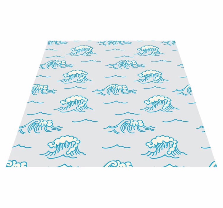 Floral vinyl carpet waves pattern design - TenStickers