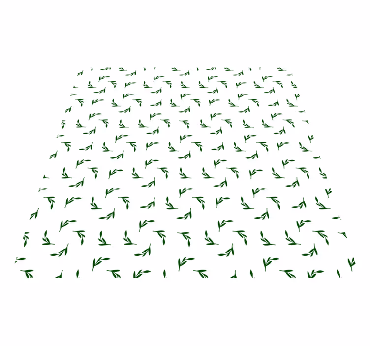 Floral vinyl carpet with botanical leaf design - TenStickers