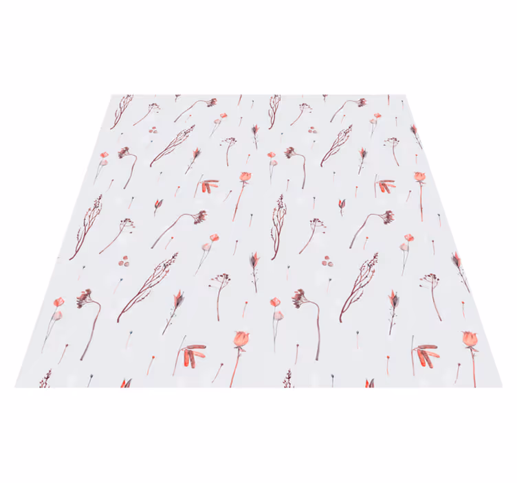 Floral vinyl carpet with elegant floral design - TenStickers