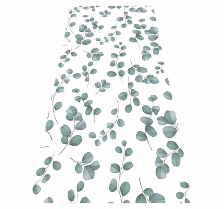 Floral vinyl carpet eucalyptus greenery design - TenStickers