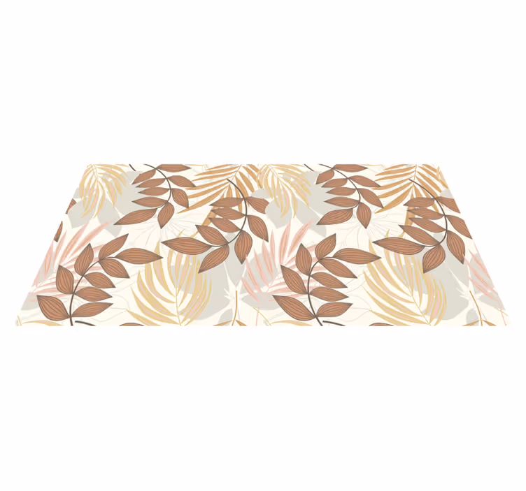 Floral vinyl carpet elegant leaf inspiration - TenStickers