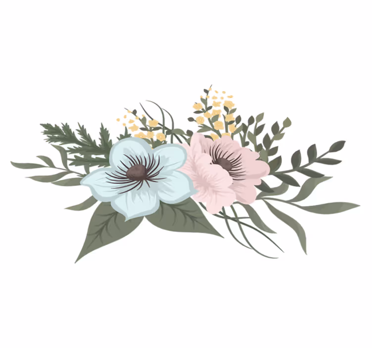 Floral vinyl carpet botanical collection design - TenStickers