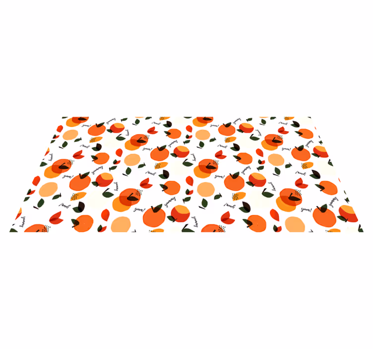Floral vinyl carpet fruit-inspired design - TenStickers