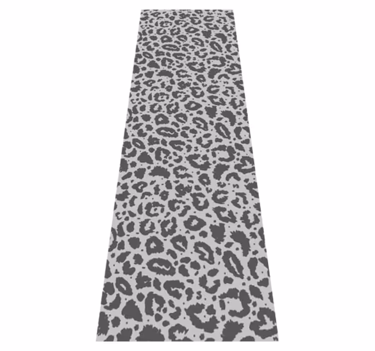 Classic style grey leopard print animal print vinyl carpet - TenStickers