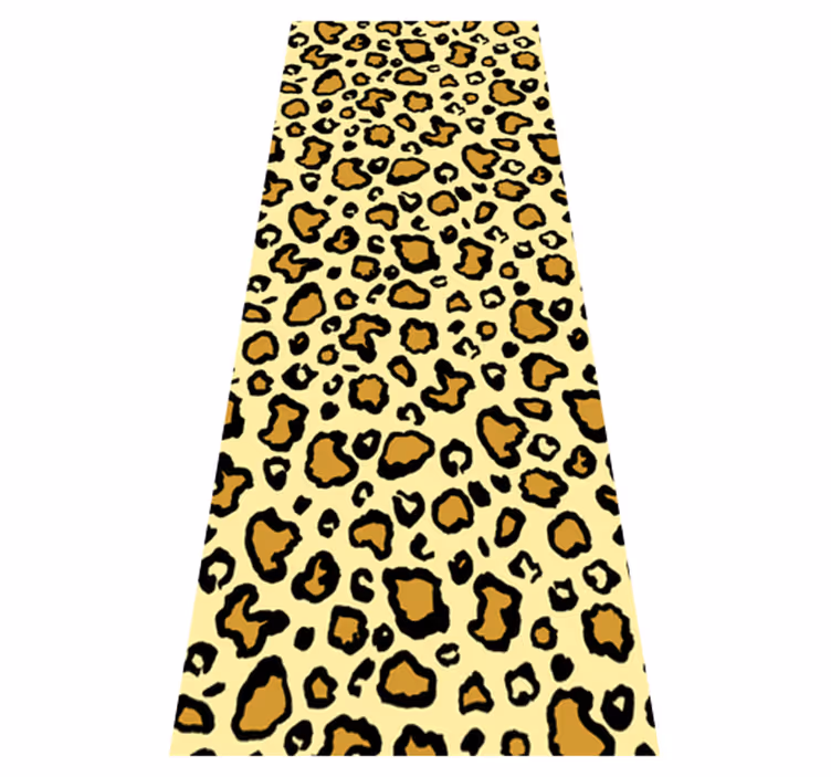 Animal print vinyl carpet in classic leopard pattern - TenStickers