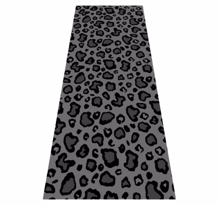 Animal print vinyl carpet in dark gray and black leopard - TenStickers