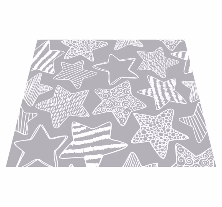 Star vinyl carpet white star - TenStickers