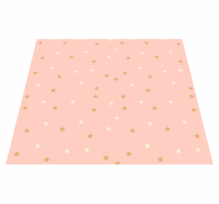 Star vinyl carpet with tiny golden stars on pink - TenStickers