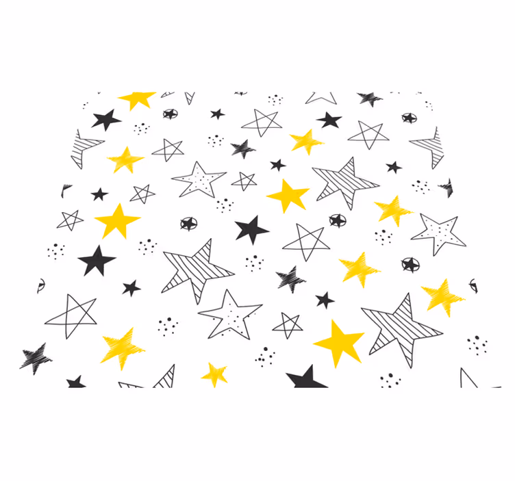 Star vinyl carpet with rock and roll design - TenStickers