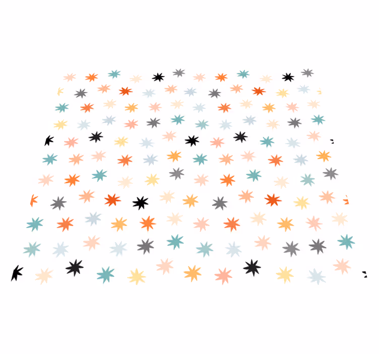 Star vinyl carpet with geometric star design - TenStickers