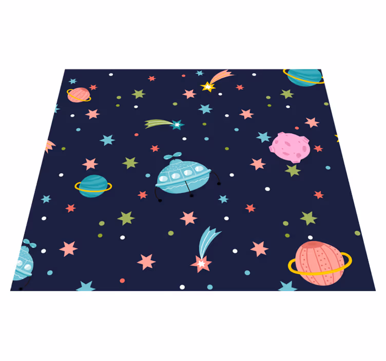 Star vinyl carpet in celestial space design - TenStickers