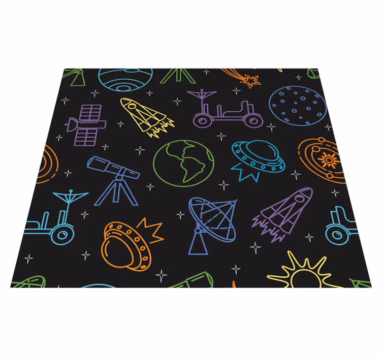 Star vinyl carpet cosmic symbols - TenStickers