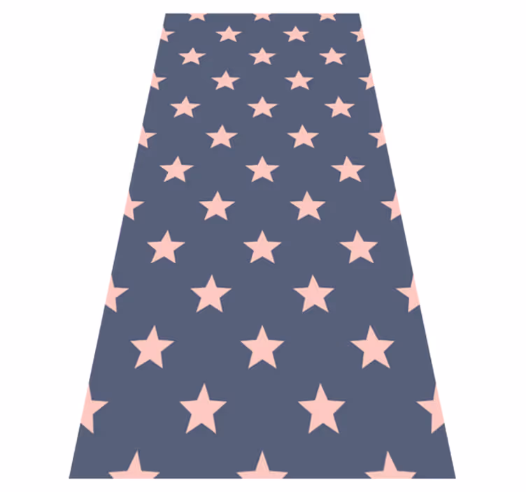 Star vinyl carpet in pink and grey stars - TenStickers