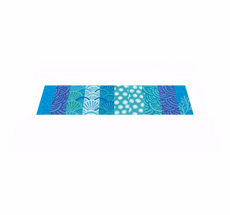 Living room vinyl carpet in turquoise ocean design - TenStickers