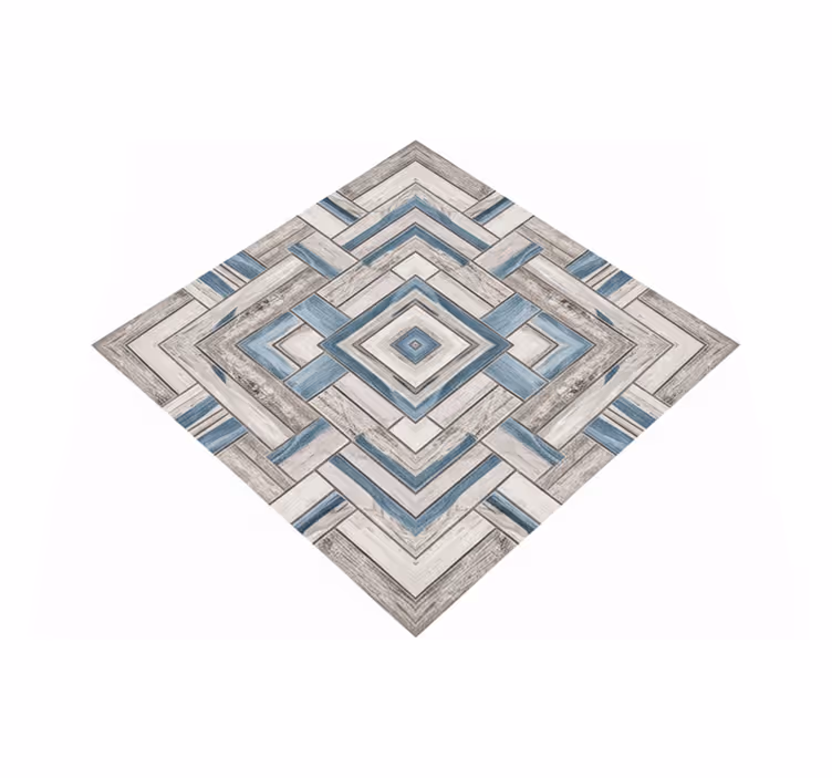 Living room vinyl carpet rustic wood planks - TenStickers