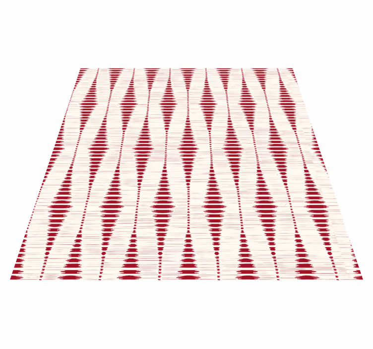 Geometric vinyl carpet in red rabaul ikat - TenStickers