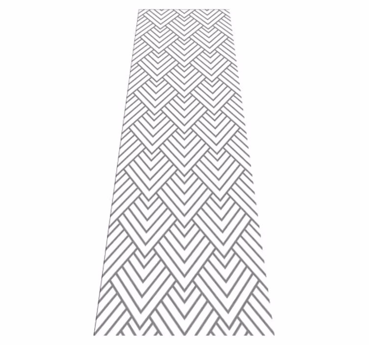 Geometric vinyl carpet with white triangle pattern - TenStickers