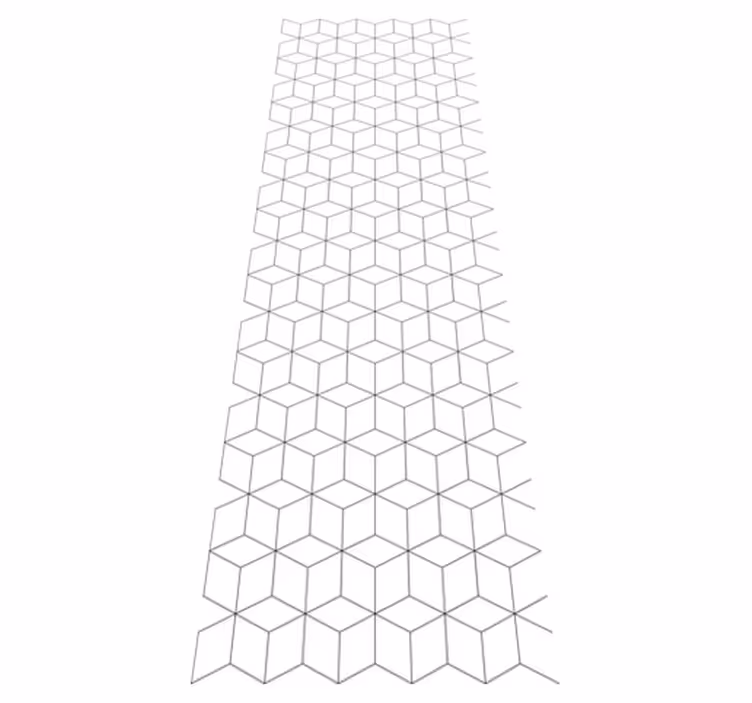 Geometric vinyl carpet with cubes pattern - TenStickers
