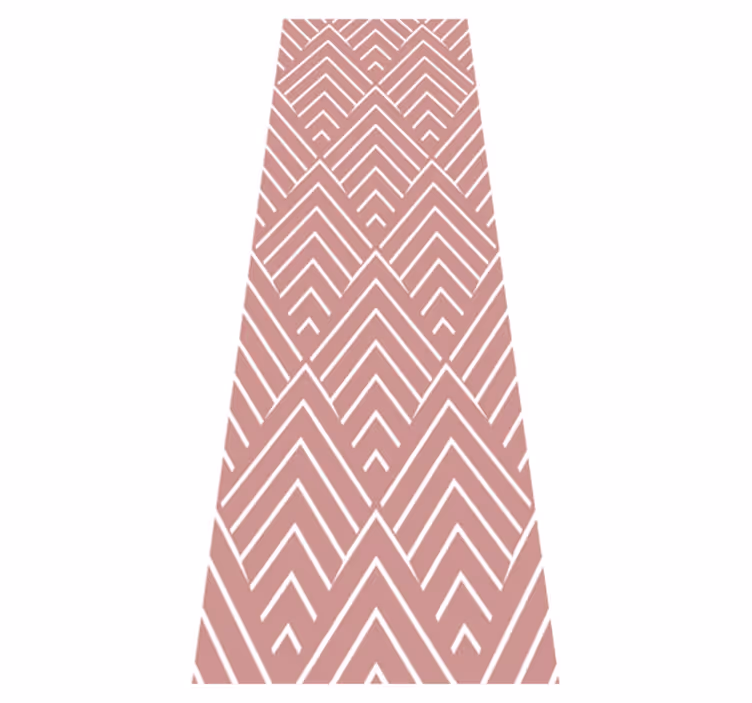 Geometric vinyl carpet in red parallelograms and hexagons - TenStickers