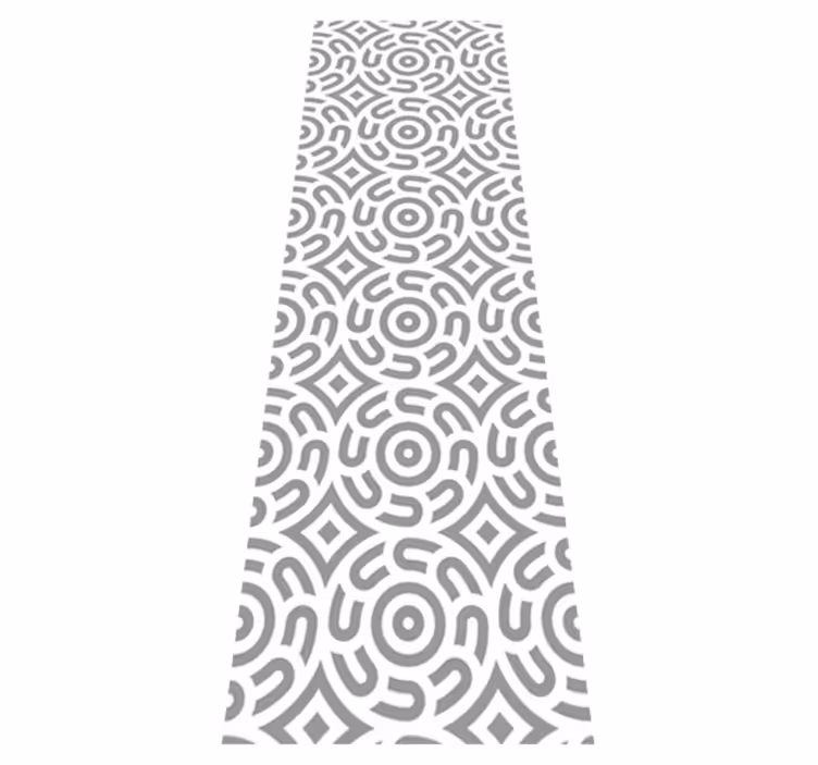Geometric vinyl carpet with white circle pattern - TenStickers