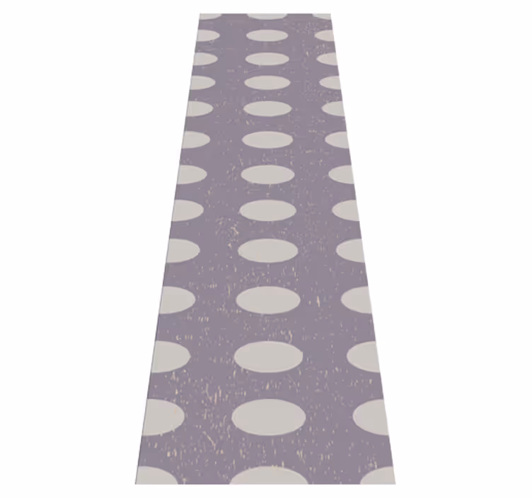 Geometric vinyl carpet in gray and purple circles - TenStickers