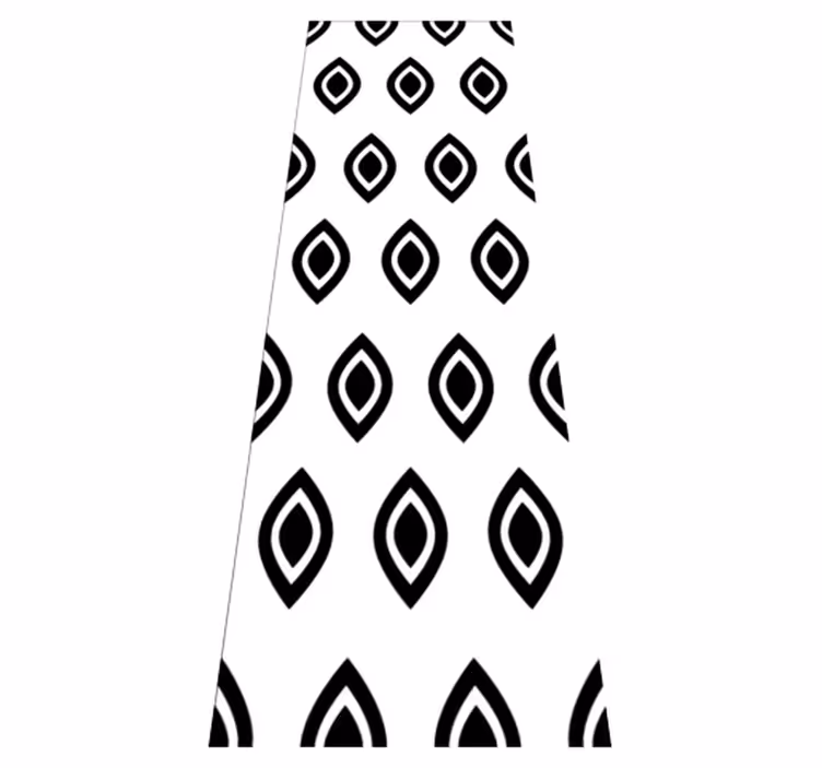 Geometric vinyl carpet black and white shapes - TenStickers