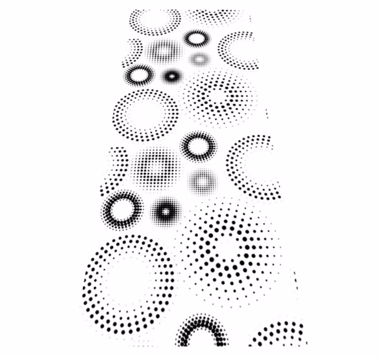 Geometric vinyl carpet seamless polka dots - TenStickers