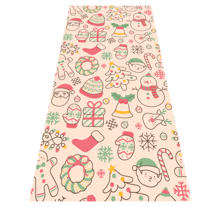 Christmas vinyl carpet with christmas lights - TenStickers